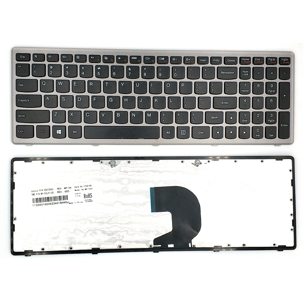 New US Keyboard For Lenovo Ideapad Z500 US English Laptop Keyboard Silver
