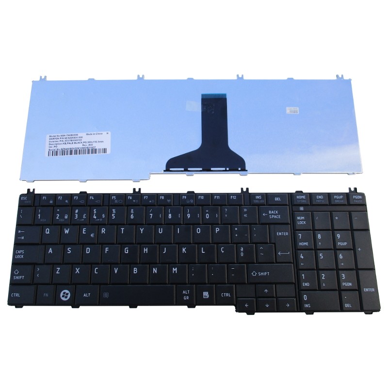 BR Layout Laptop Keyboard For Toshiba Satellite Pro C650