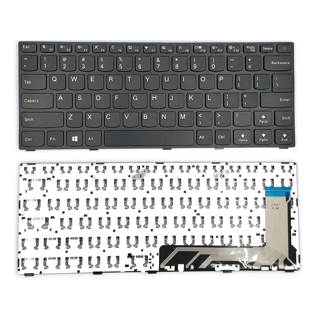 Replacement New US Laptop Keyboard For Lenovo 110-14 With Frame With Power English keyboard